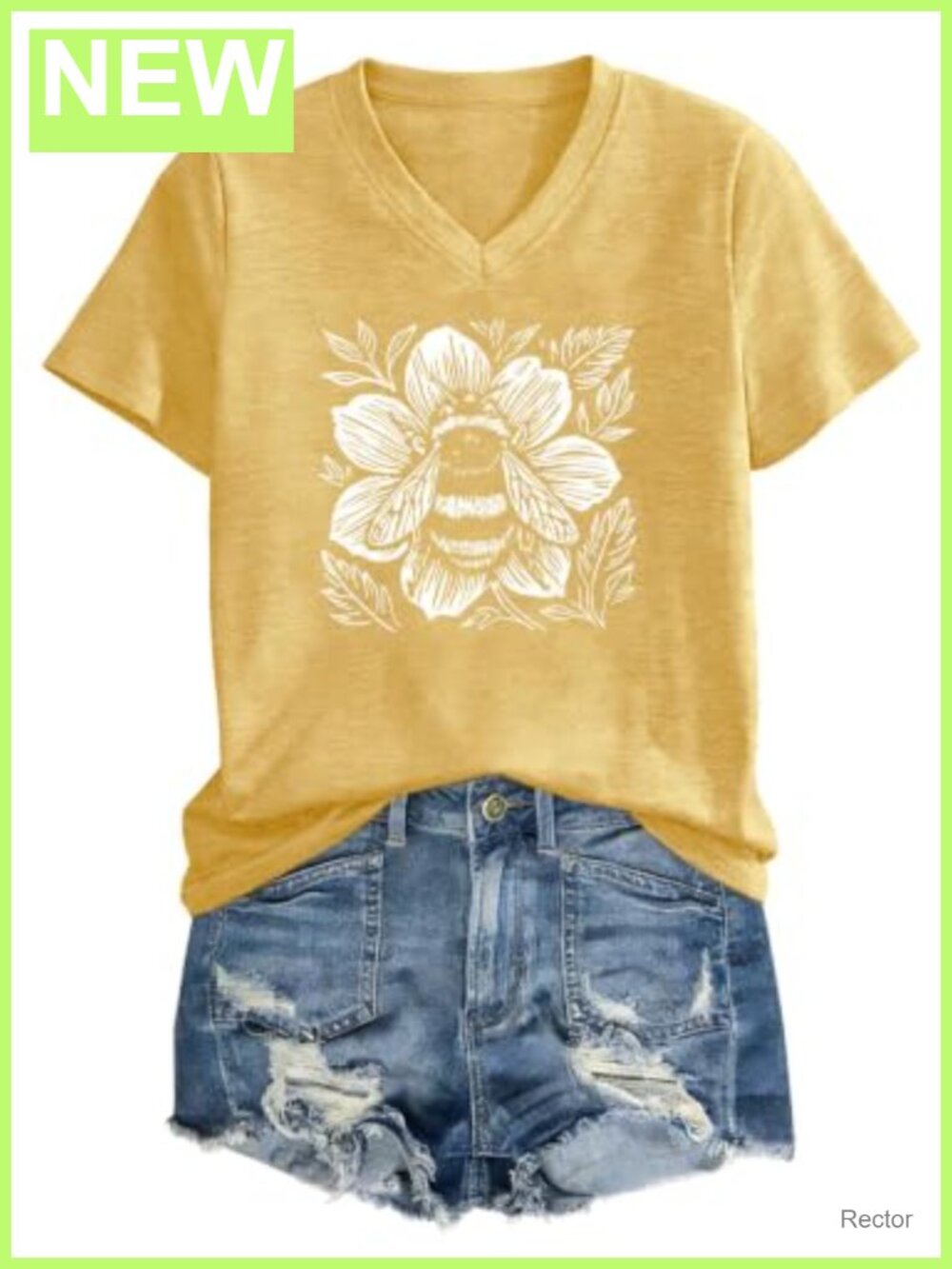 Womens V-Neck Boho Floral Graphic T-Shirt Short Sleeve Summer Tee